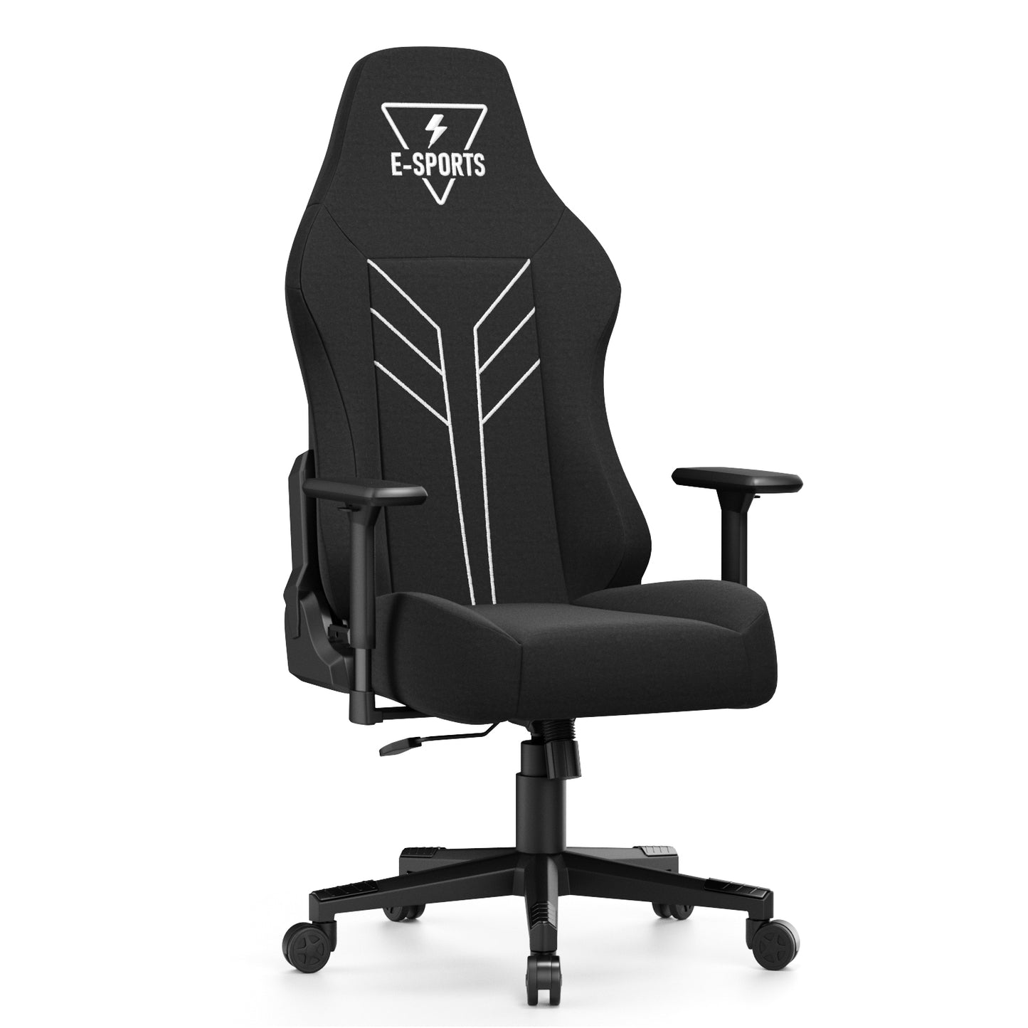 Fabric Gaming Chair Office Chair,Ergonomic Computer Chair with 360°Swivel Seat,Light Blue