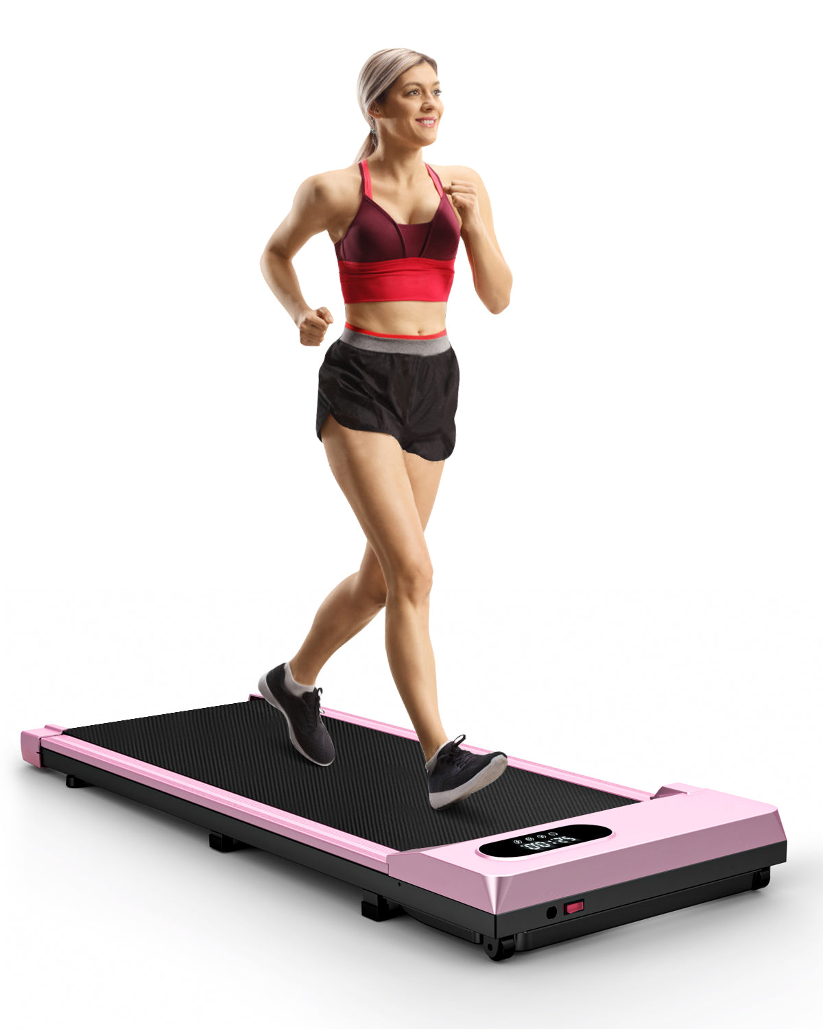Walking Pad, 2 in 1 Under Desk Treadmill with Remote Control and LCD Display, Compact Treadmill for Home & Office, Silver