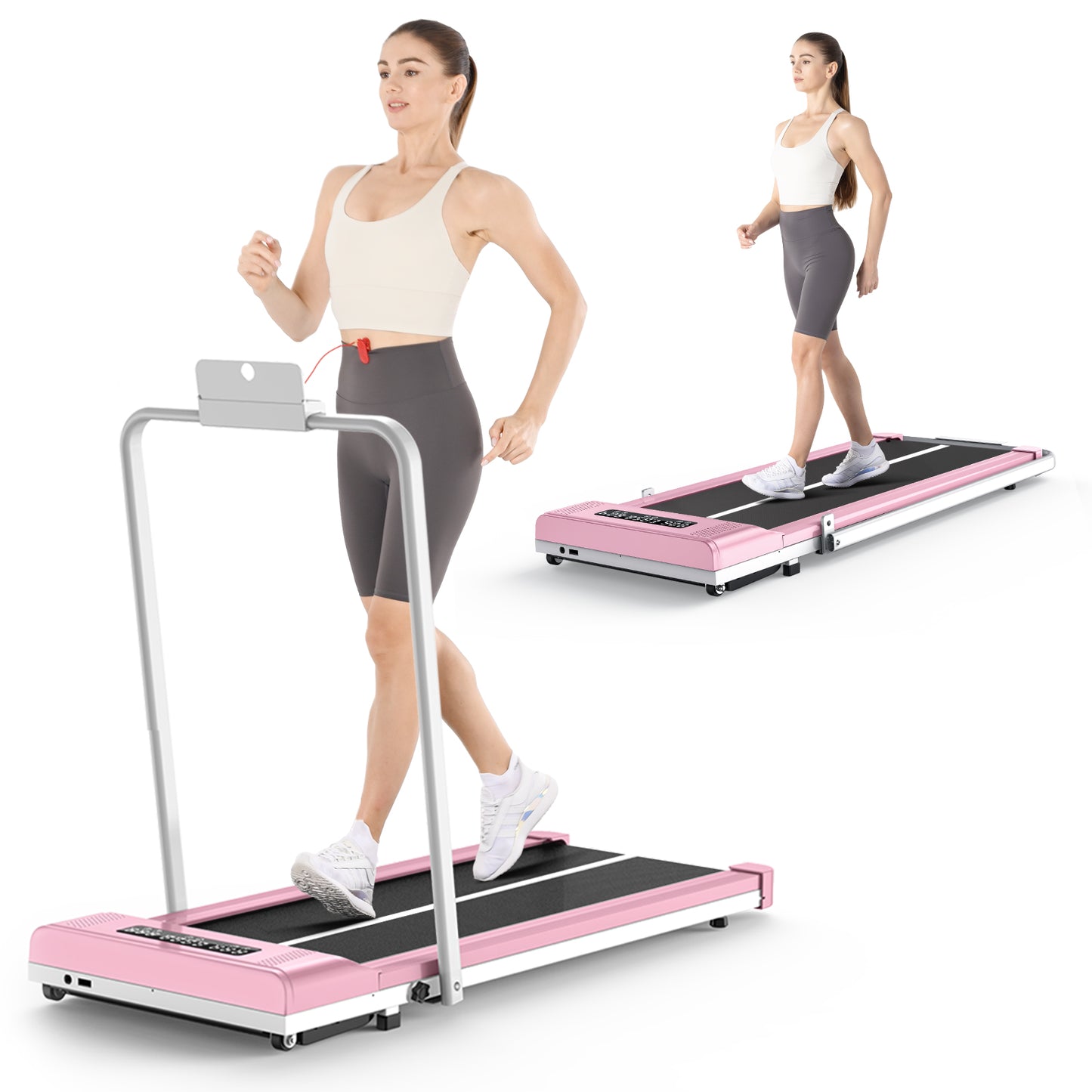 Foldable Treadmill with Bluetooth Speaker 3HP Under Desk Treadmills for Home
