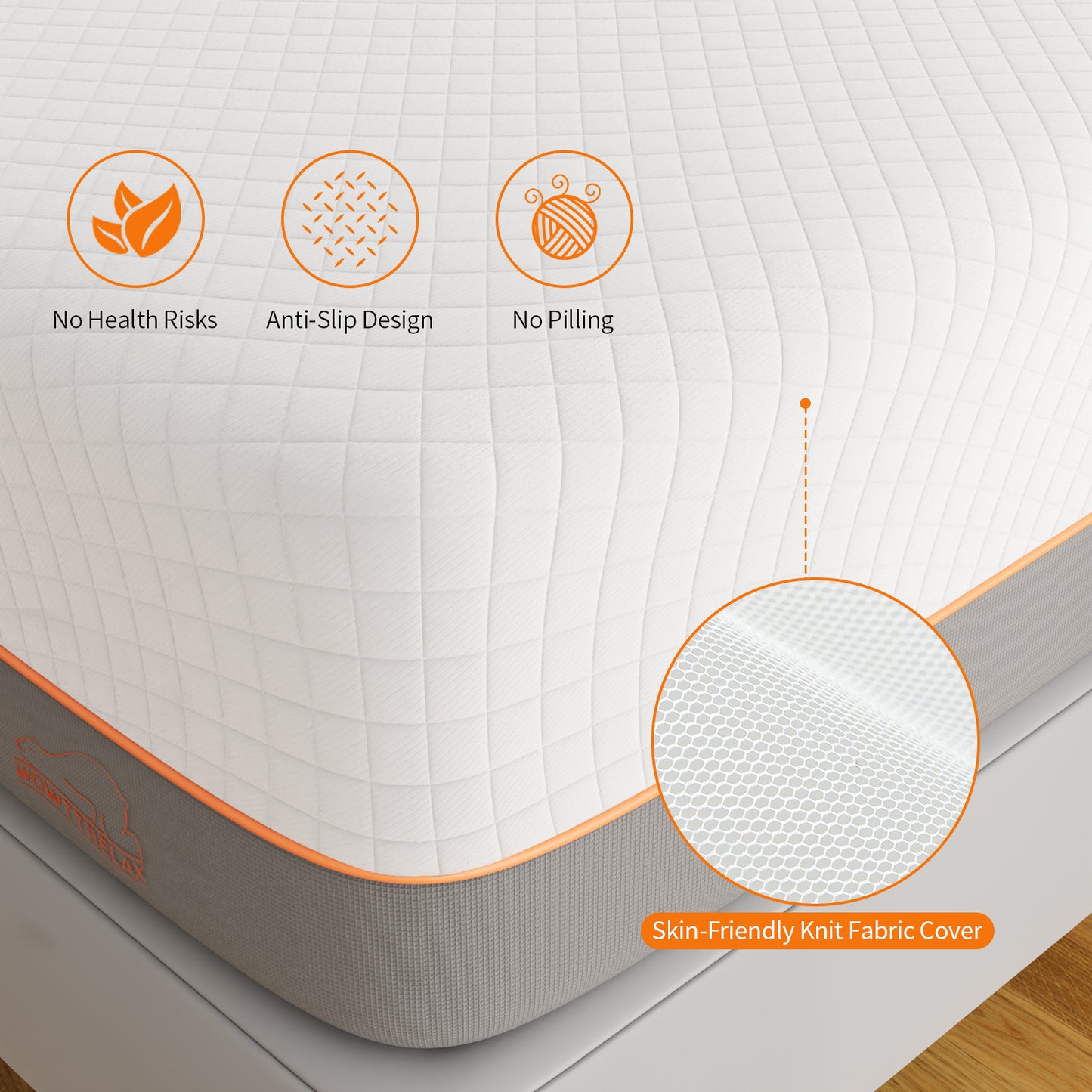 Doubleslee Twin Size 12" Gel Memory Foam Mattress, Innerspring Hybrid Mattress in a Box - Double-Sided Use