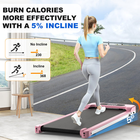 Incline Walking Pad, 3 in 1 Under Desk Treadmill with Ultra Quiet < 40dB, 2.5HP Portable Treadmill for Home Office, Wide Running Belt with 330LB Capacity