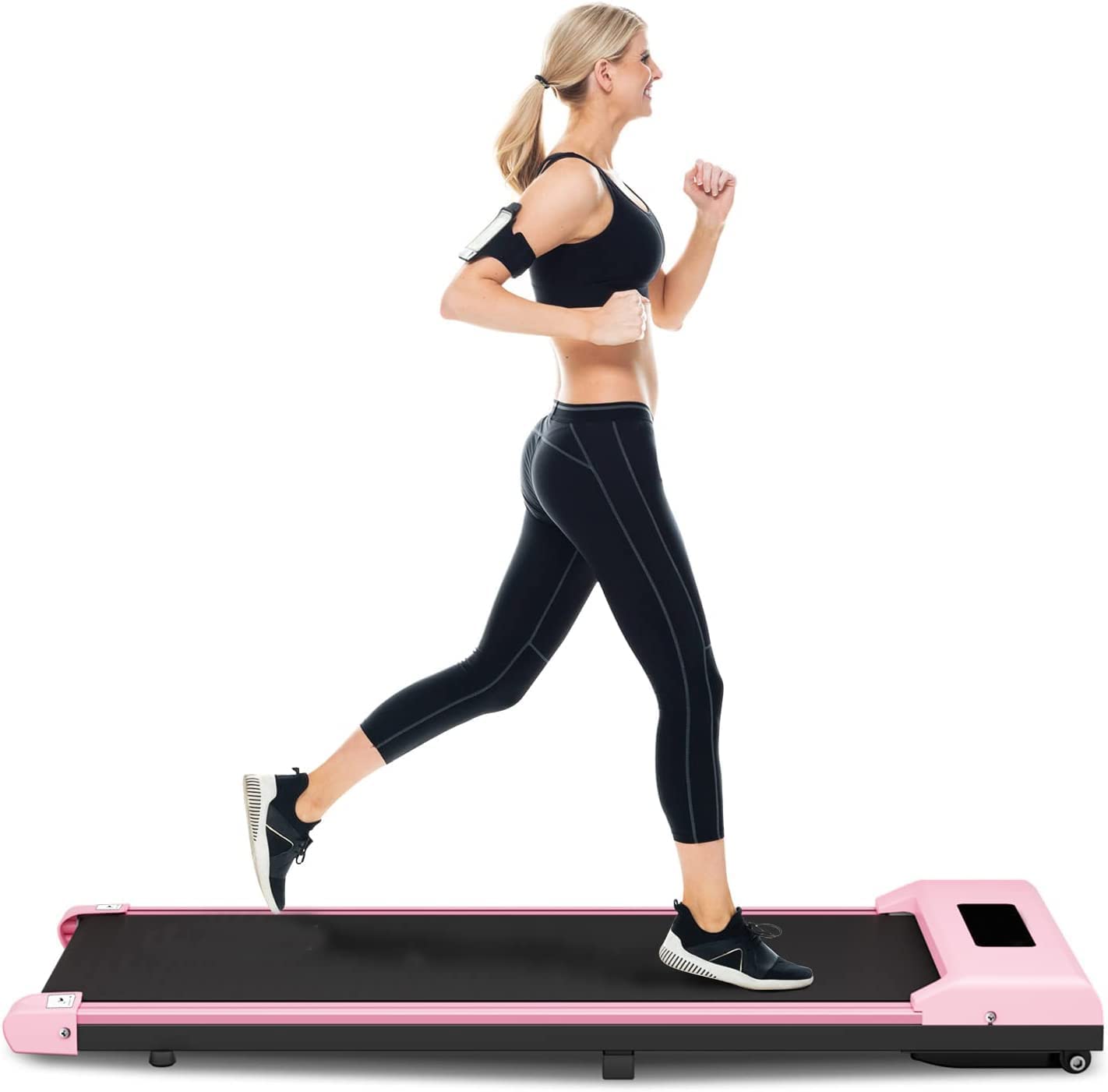 Walking Pad Under Desk Treadmill, Portable Treadmills Motorized Running Machine for Home, 6.25MPH, No Assembly Required, Remote Control, 240 Lb Capacity