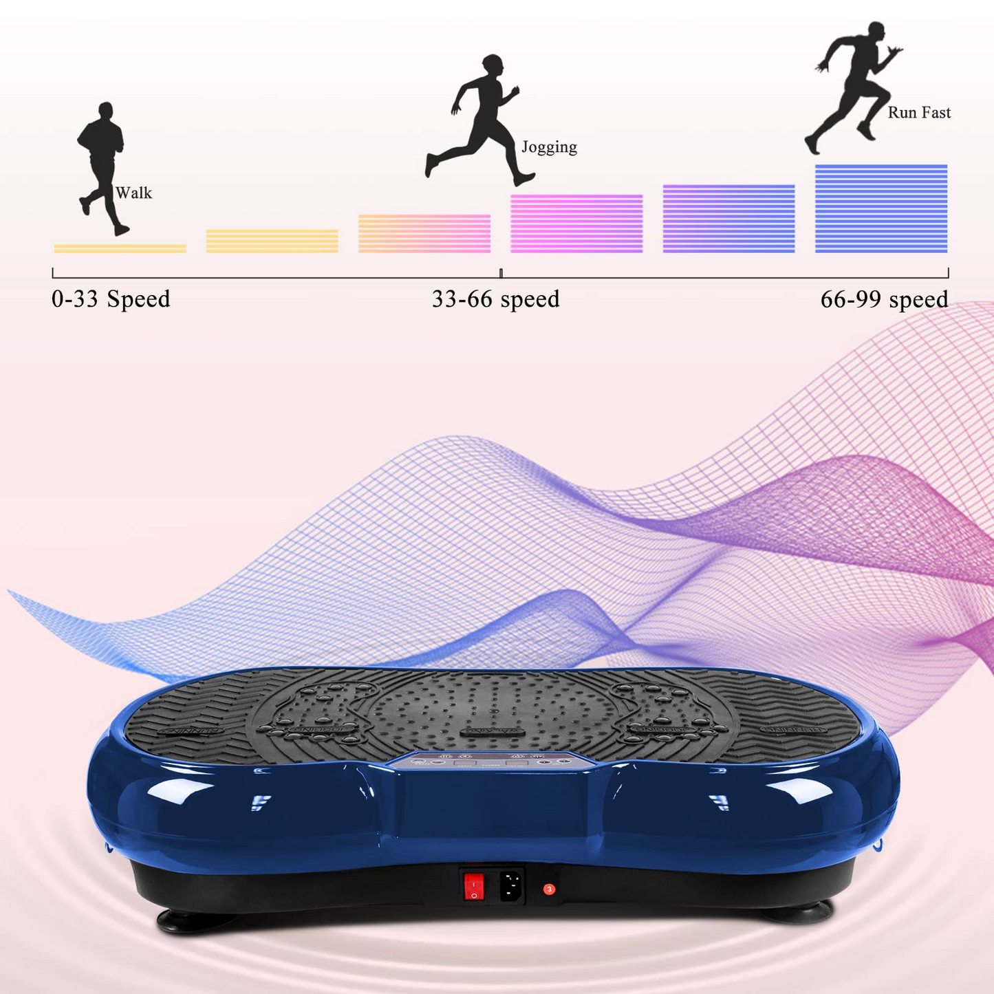 Vibration Plate Exercise Machine Whole Body Workout Vibration Fitness Trainer with Bluetooth Speakers, 99 Levels Vibration Platform Massage for Home Fitness & Weight Loss