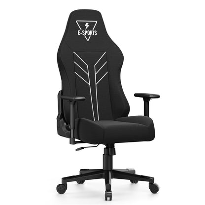 Fabric Gaming Chair Office Chair,Ergonomic Computer Chair with 360°Swivel Seat,Light Blue
