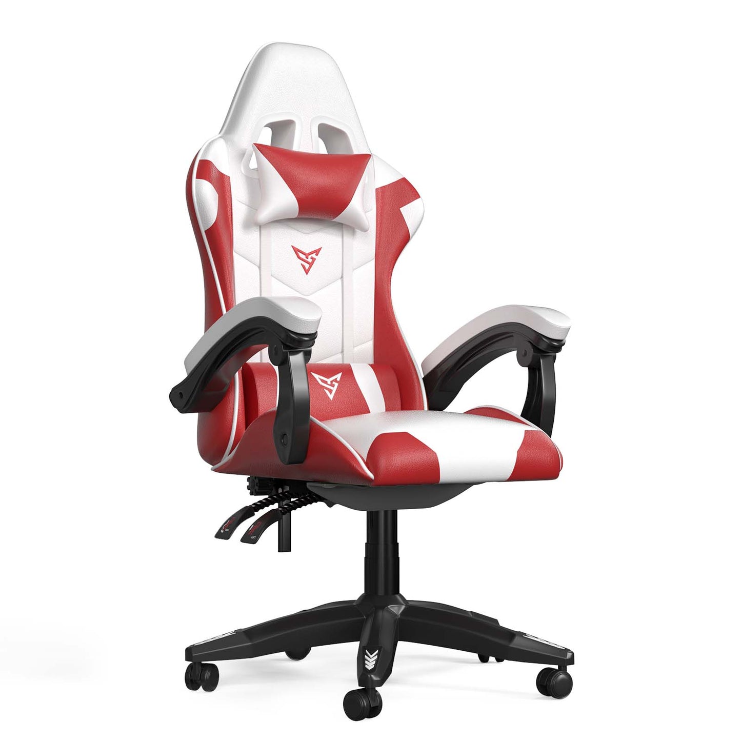 Gaming Chair with Adjustable Headrest and Lumbar Support, Height Adjustable Game Chair for Adult Kids,Blue & Pink