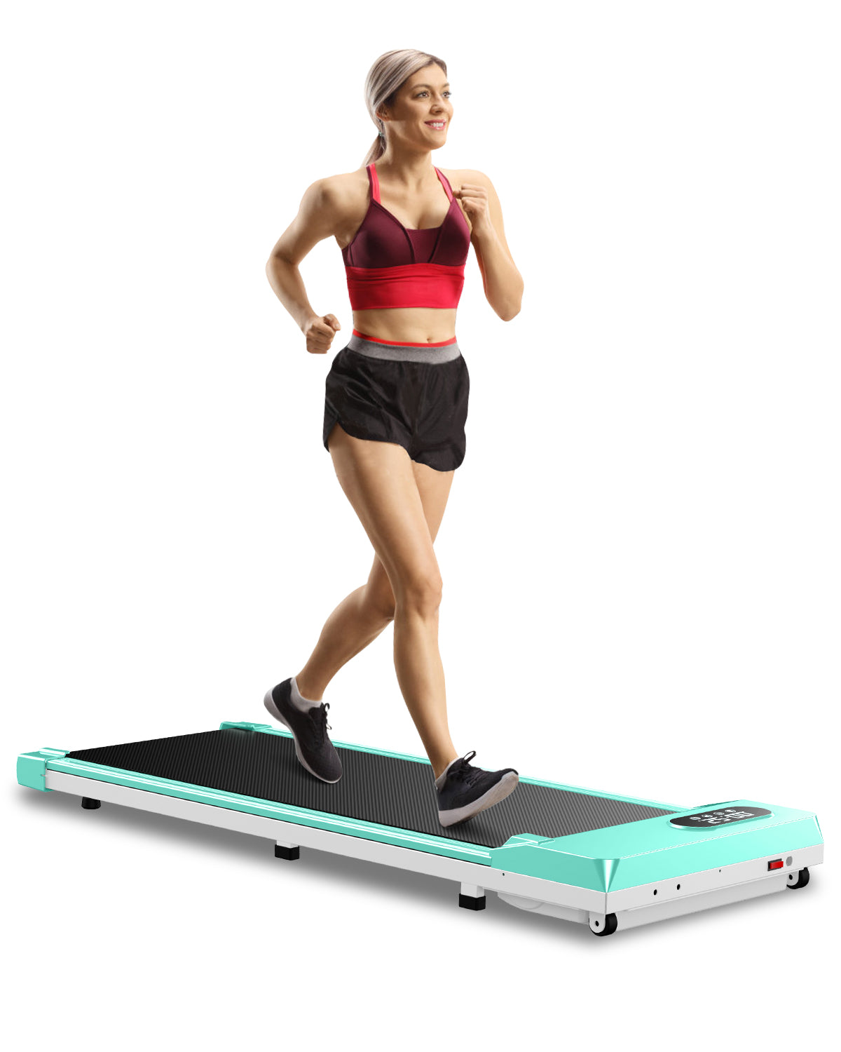 Walking Pad,Under Desk Treadmill with Remote Control,Compact & Small Treadmill for Home & Office,0.6-5 mph, Green