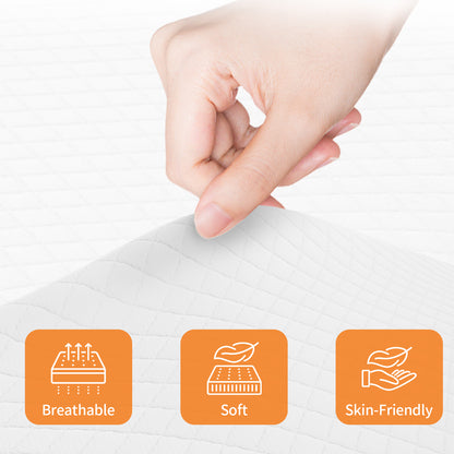 Doubleslee Full Size 10" Gel Memory Foam Mattress, Innerspring Hybrid Mattress in a Box - Double-Sided Use