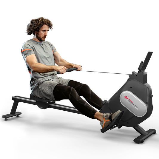 Magnetic Rowing Machine for Home Workout 16 Level Adjustable Resistance with LCD Monitor 245 Lbs Weight Capacity
