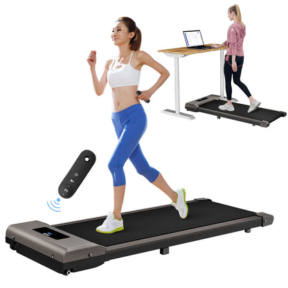 Walking Pad Under Desk Treadmill, Portable Treadmills Motorized Running Machine for Home, 6.25MPH, No Assembly Required, Remote Control, 240 Lb Capacity