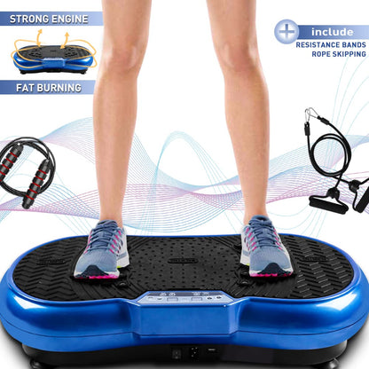 Vibration Plate Exercise Machine Whole Body Workout Vibration Fitness Trainer with Bluetooth Speakers, 99 Levels Vibration Platform Massage for Home Fitness & Weight Loss