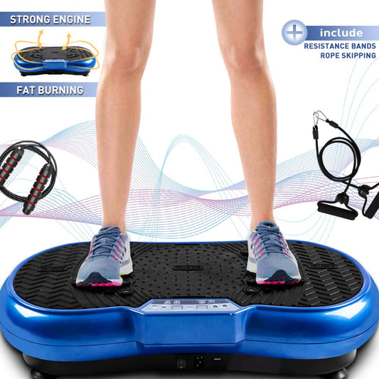 Vibration Plate Exercise Machine Whole Body Workout Vibration Fitness Trainer with Bluetooth Speakers, 99 Levels Vibration Platform Massage for Home Fitness & Weight Loss