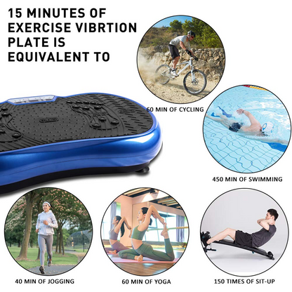 Vibration Plate Exercise Machine Whole Body Workout Vibration Fitness Trainer with Bluetooth Speakers, 99 Levels Vibration Platform Massage for Home Fitness & Weight Loss